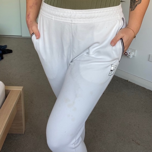 Nike Other - Nike Dri-Fit White Track Pants Lounge / Activewear